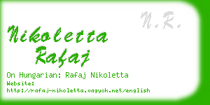 nikoletta rafaj business card